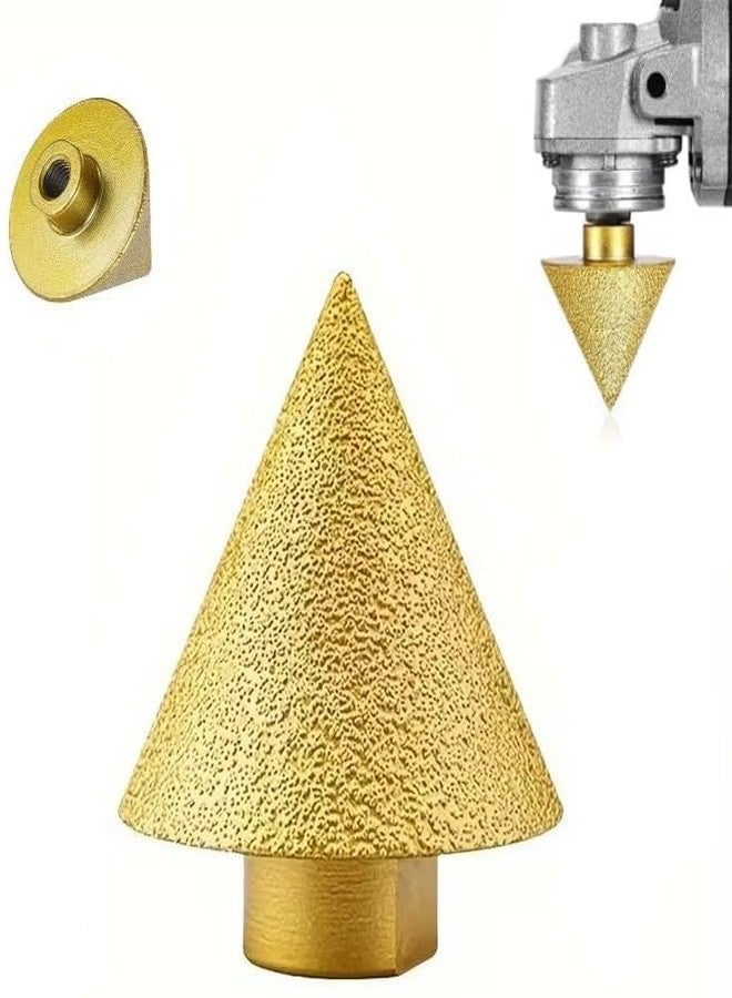 XSteez 50MM Diamond Beveling Chamfer Bit, M10 Countersink Drill Bit, for Tile, Marble, Granite, Bevel Enlarge Hole Polishing - Image 1